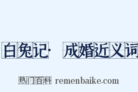 白兔记·成婚近义词是什么意思的图片